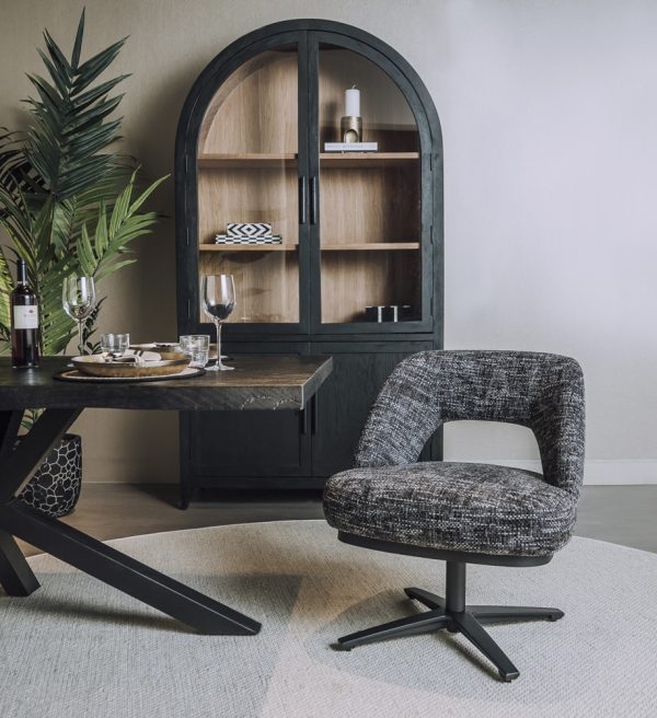 Tower Living eetkamerstoel Caldes draaibaar antraciet