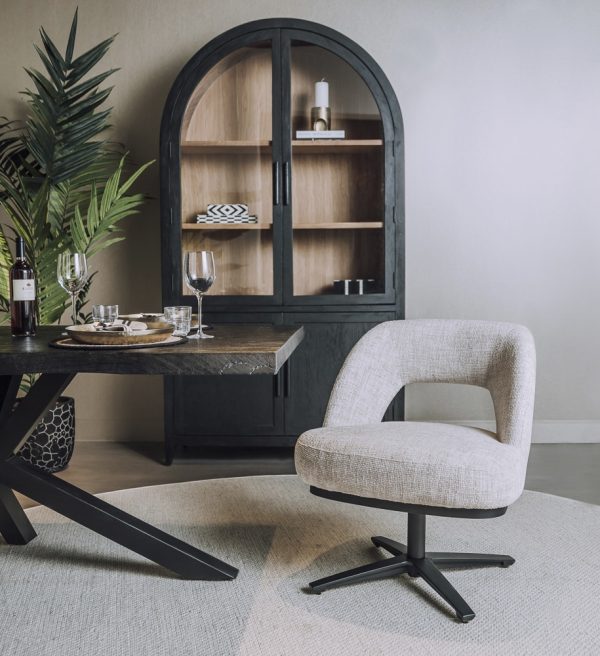 Tower Living eetkamerstoel Caldes draaibaar beige