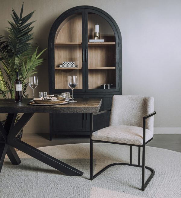 Tower Living eetkamerstoel Archi met arm creme