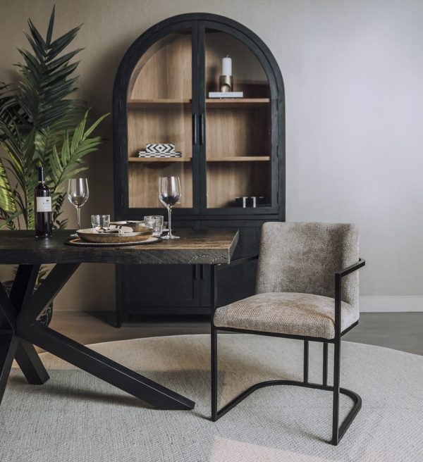 Tower Living eetkamerstoel Archi met arm beige