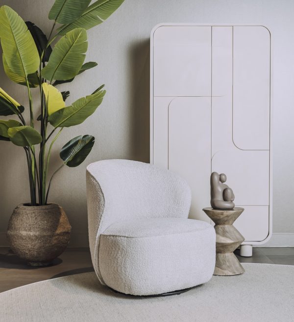 Tower Living fauteuil Belvi draaibaar creme