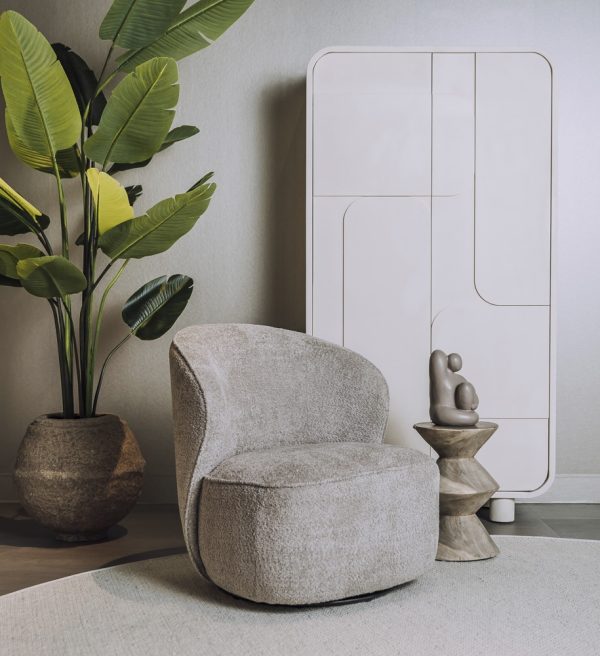 Tower Living fauteuil Belvi draaibaar beige