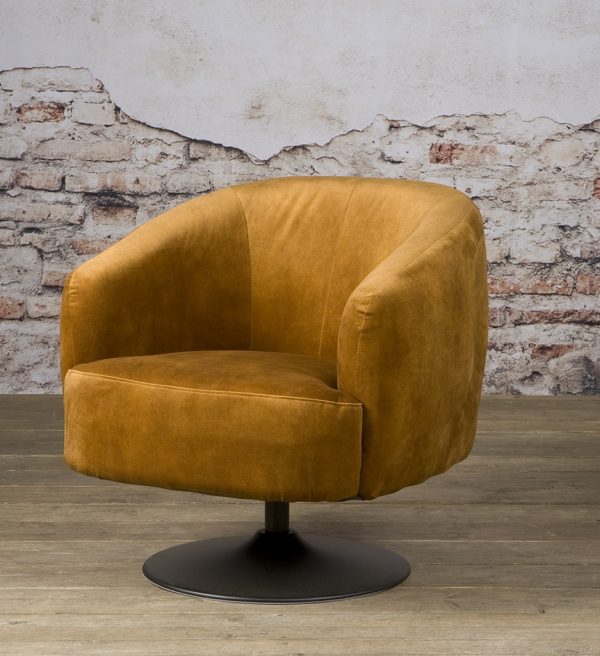 Tower Living fauteuil Barga draaibaar met arm goud
