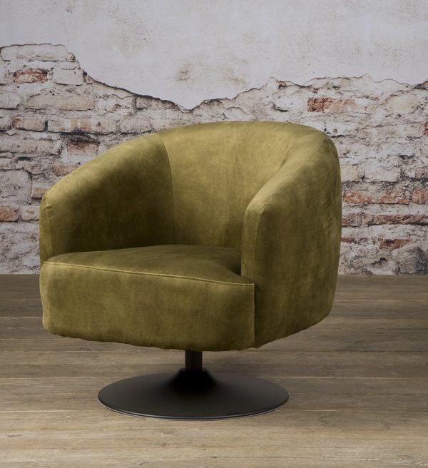 Tower Living fauteuil Barga draaibaar met arm groen