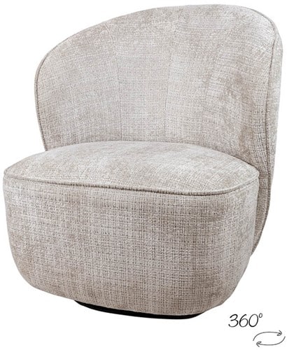 Nijwie MySons draaifauteuil 360  Avi- Cremona - Taupe 04 - Star Collection