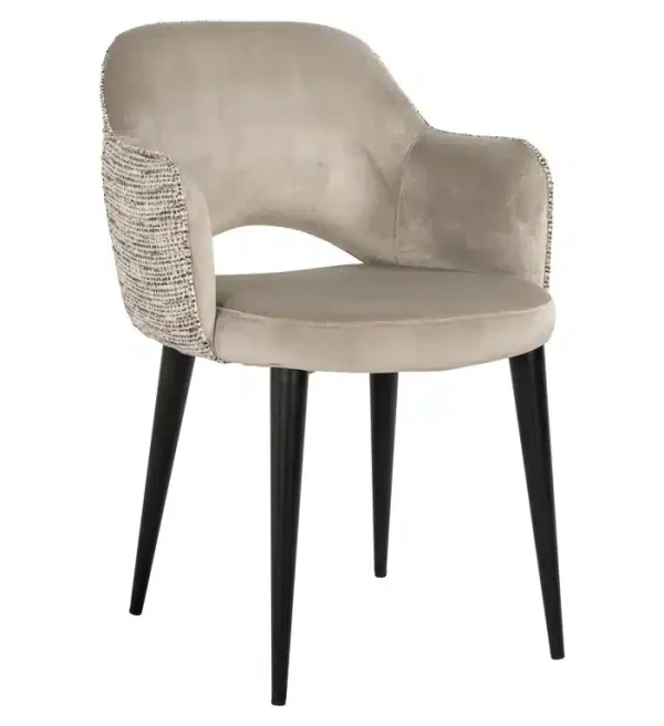 Richmond Interiors eetkamerstoel Giovanna met arm nature/khaki