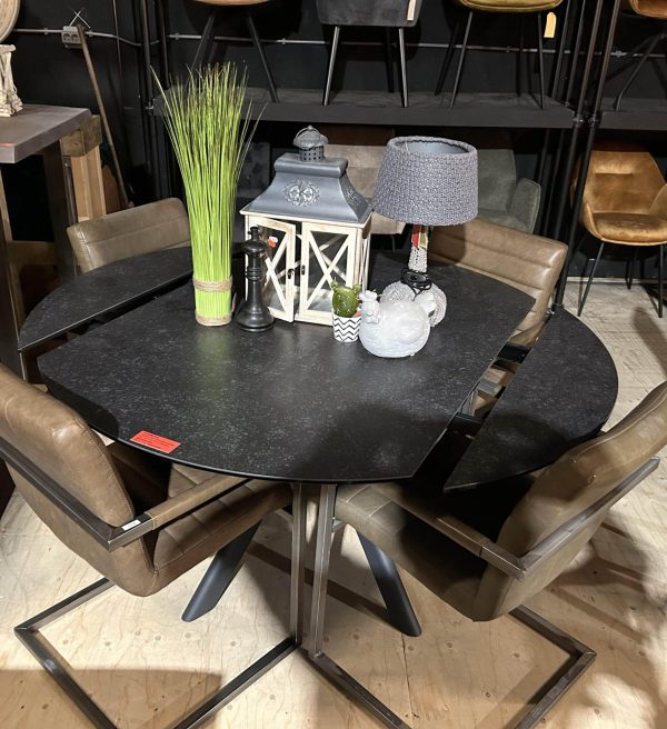 SHOWMODEL Tower Living set van 4 stuks armstoelen Bastia bruin