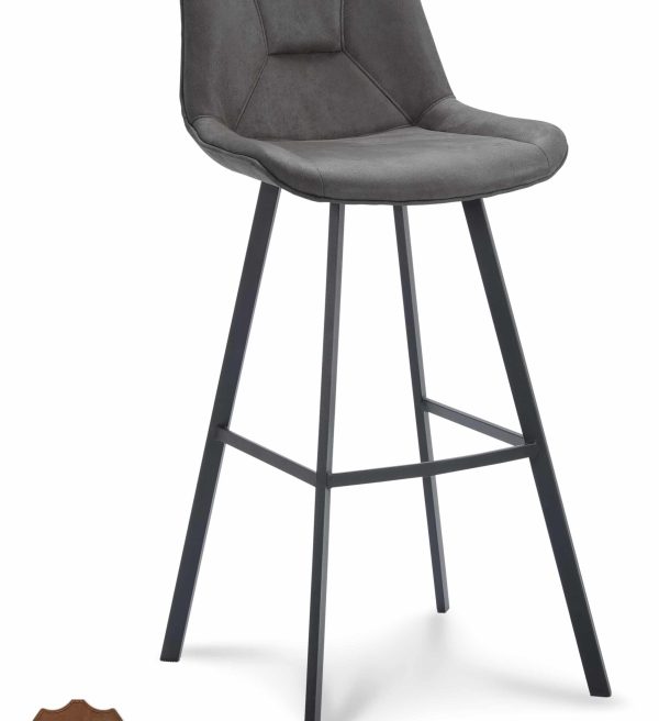 Barstoel Blake hoog antraciet