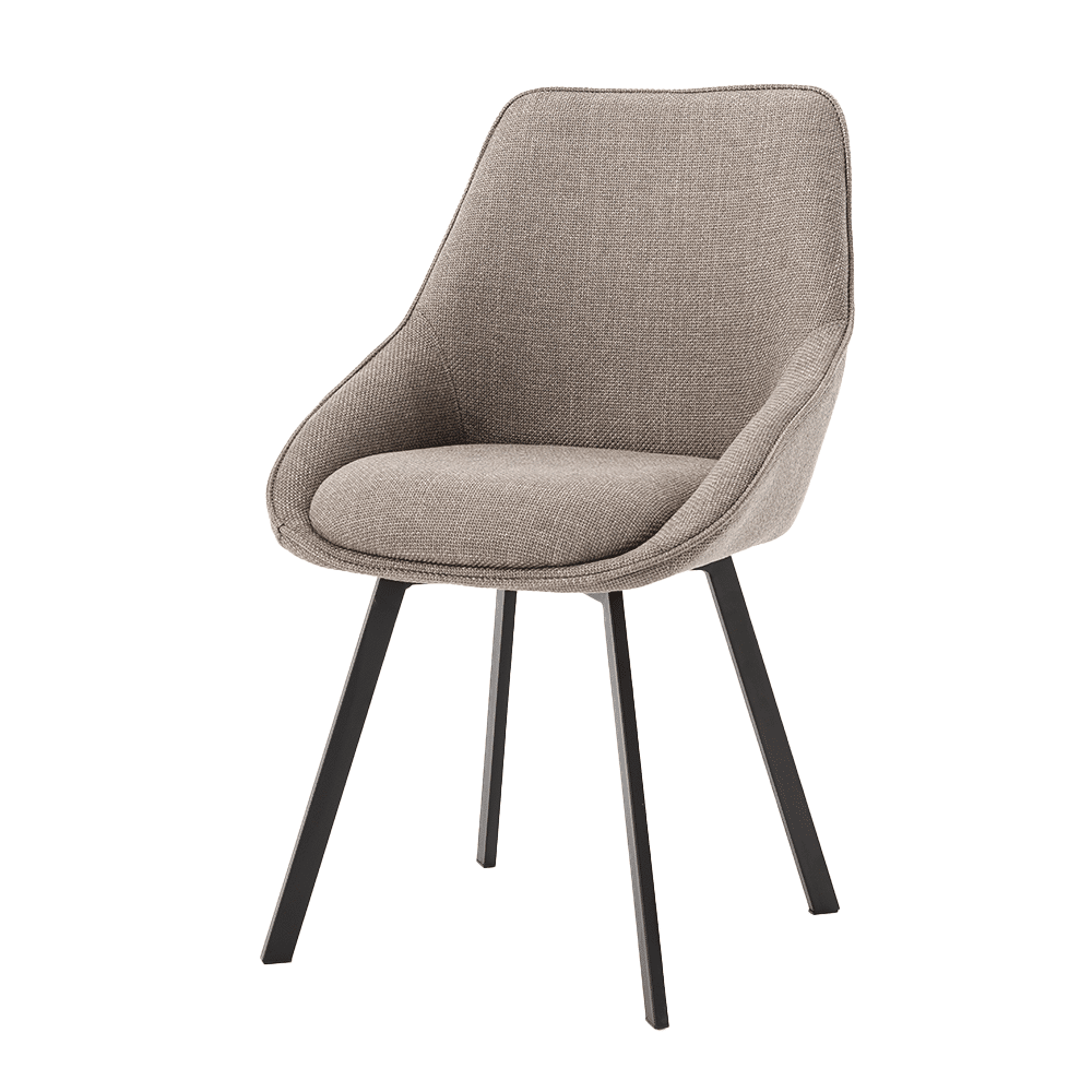 Tower Living eetkamerstoel Borgo draaibaar beige-grijs