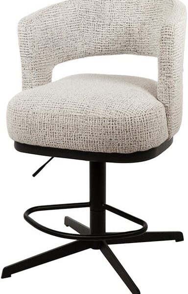 Nijwie MySons barstoel Bruce - draaipoot 360 - Coco - Salt 'n Pepper 80 - Star Collection