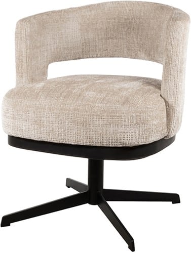 Nijwie MySons eetkamerstoel Bruce - draaipoot 360 - Cremona - Natural 02 - Star Collection