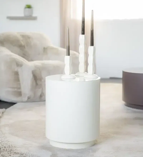 By-Boo bijzettafel Mesita 37x37x45 cm metaal beige