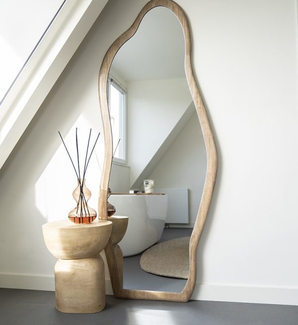 By-Boo bijzettafel Cobble 37x30x46 cm naturel mangohout