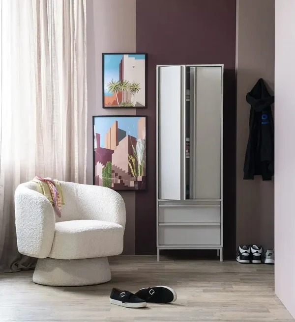 By-Boo draaifauteuil Balou met arm beige