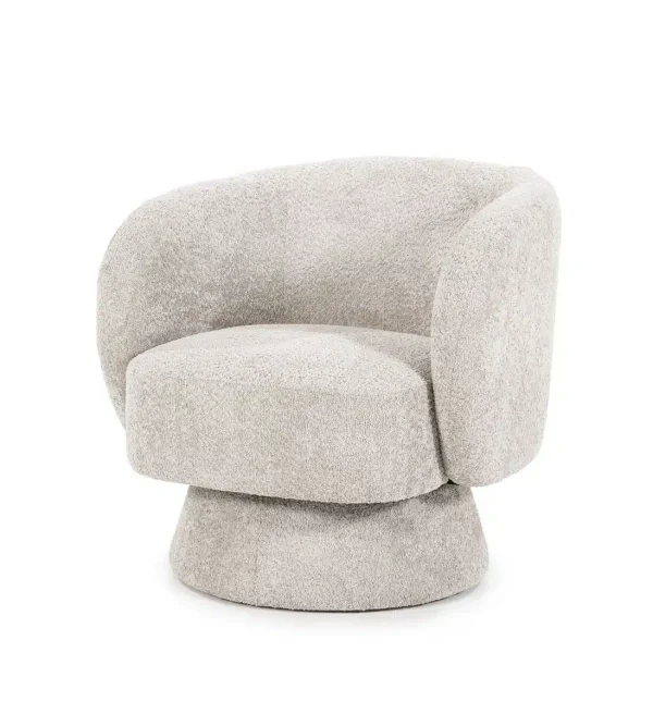 By-Boo draaifauteuil Balou met arm taupe