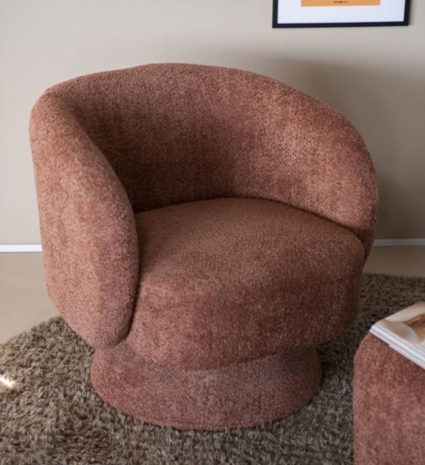By-Boo draaifauteuil Balou met arm terracotta