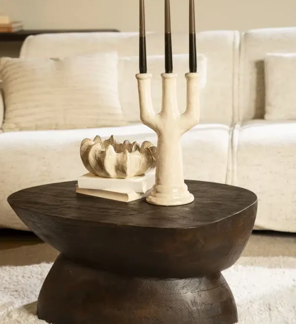 By-Boo salontafel Cobble 75x59x35 cm bruin mangohout