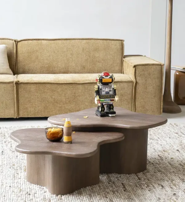 By-Boo salontafel Fall (set van 2) mangohout bruin