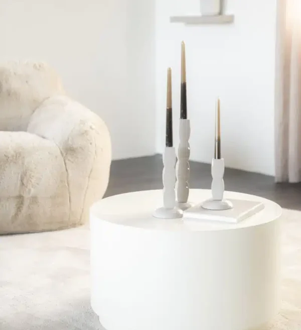 By-Boo salontafel Mesita 60x60x35 cm metaal beige