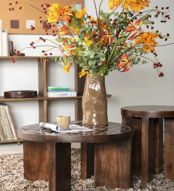 By-Boo salontafel TiledUp 70x70x35 cm keramiek