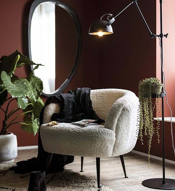 By-Boo spiegel Plecto 70x5x120 cm zwart