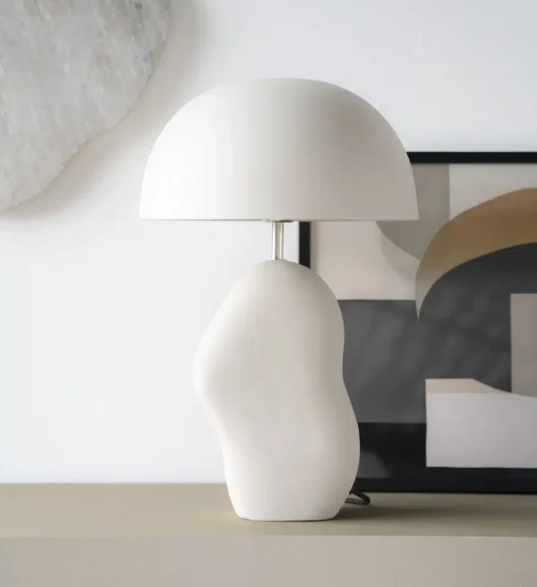 By-Boo tafellamp 30x30x48 cm Aizu beige metaal