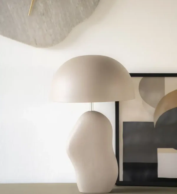 By-Boo tafellamp 30x30x48 cm Aizu taupe metaal