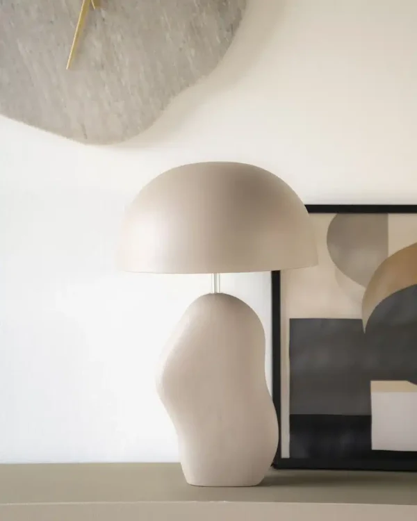 By-Boo tafellamp 30x30x48 cm Aizu taupe metaal