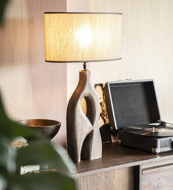 By-Boo tafellamp 30x30x63 cm Shiboo bruin