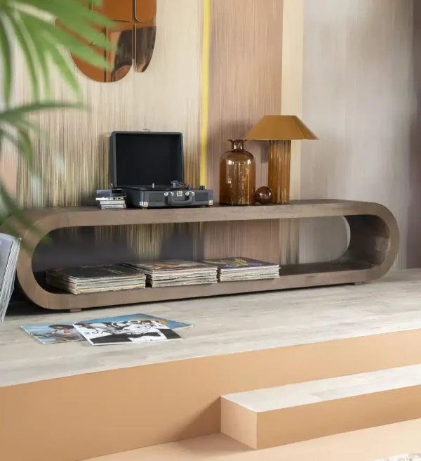 By-Boo tv meubel Elora 200x30x40 cm mangohout