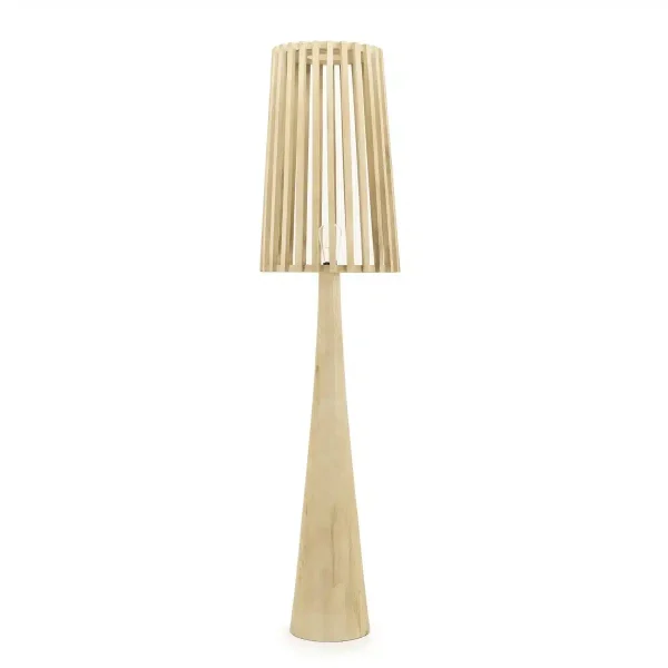 By-Boo vloerlamp 39x39x162 cm Guard naturel mangohout
