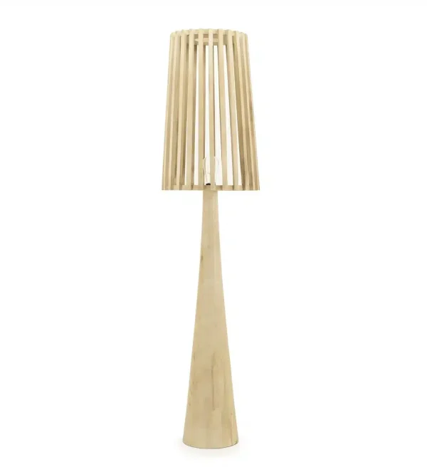 By-Boo vloerlamp 39x39x162 cm Guard naturel mangohout