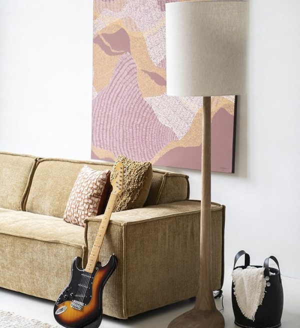 By-Boo vloerlamp 45x45x183,5 cm Rine bruin mangohout