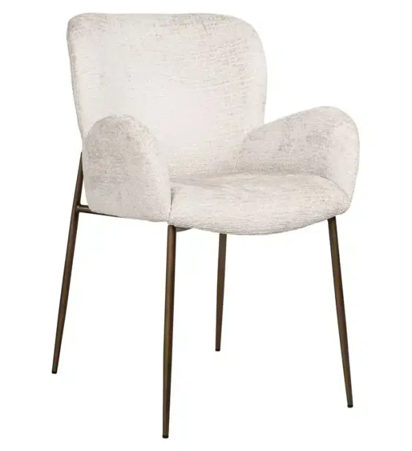 Richmond Interiors eetkamerstoel Amber met arm creme