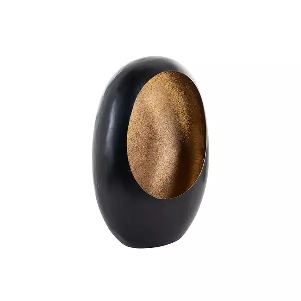 Richmond Interiors kandelaar 21x10x29 cm Civan klein zwart/goud glitter