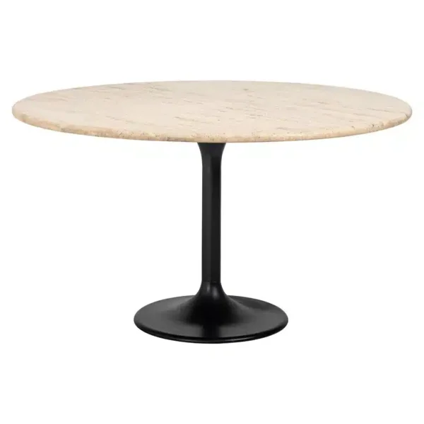 Richmond Interiors eettafel Hampton 140 cm rond travetin