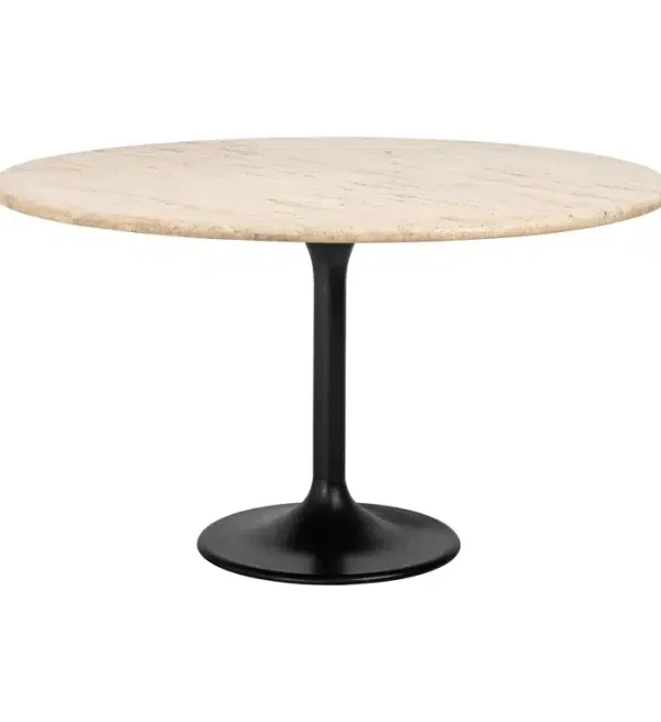 Richmond Interiors eettafel Hampton 140 cm rond travetin