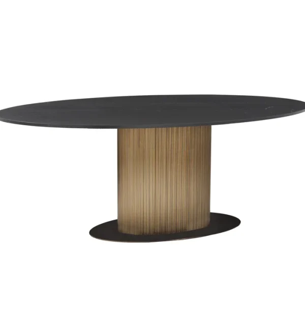 Richmond Interiors eettafel Ironville 235 cm ovaal marmer