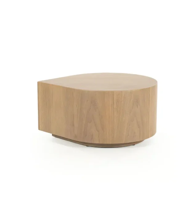 Eleonora bijzettafel Jules 55x55x33 cm lichtbruin walnoot