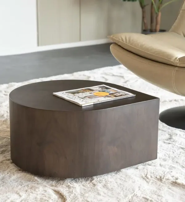 Eleonora bijzettafel Jules 55x55x33 cm bruin walnoot