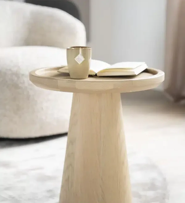 Eleonora bijzettafel Leia 46x46x49 cm eiken