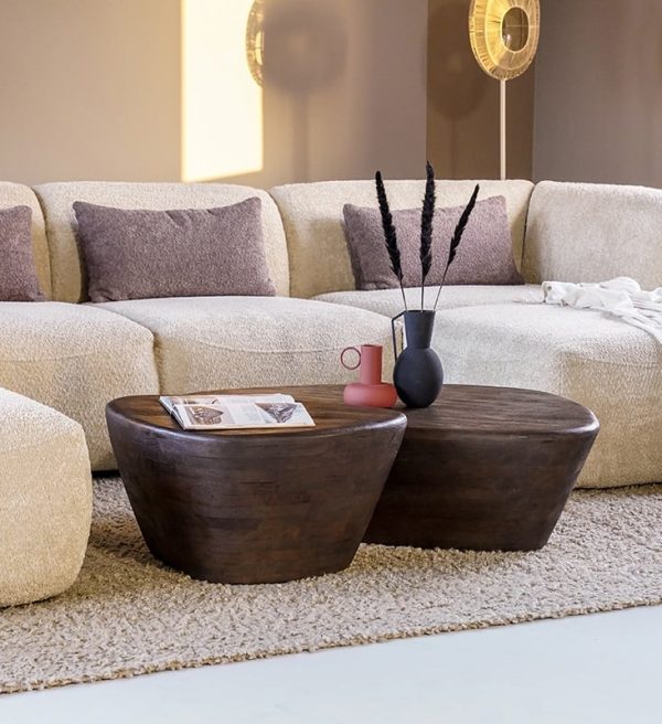 Eleonora bijzettafel Mila 70x53x35 cm mangohout bruin