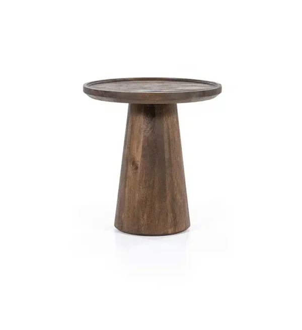Eleonora bijzettafel Ron 46x46x49 cm mangohout bruin