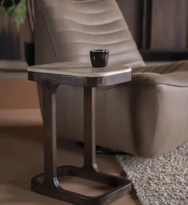 Eleonora bijzettafel Tyler 40x30x55 cm travertin