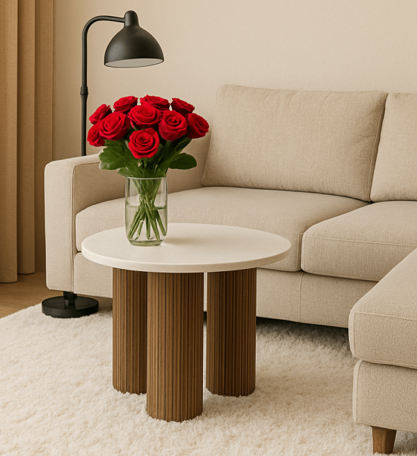 Eleonora bijzettafel Xavi 60x60x45 cm marmer