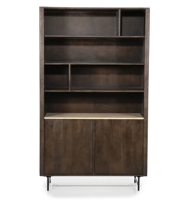 Eleonora boekenkast Lio 120x41x200 cm travertin