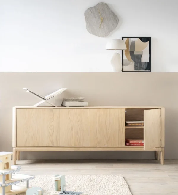 Eleonora dressoir Harvey 200x40x75 cm eiken