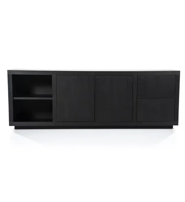 Eleonora dressoir Helsinki 200x42x70 cm eiken zwart