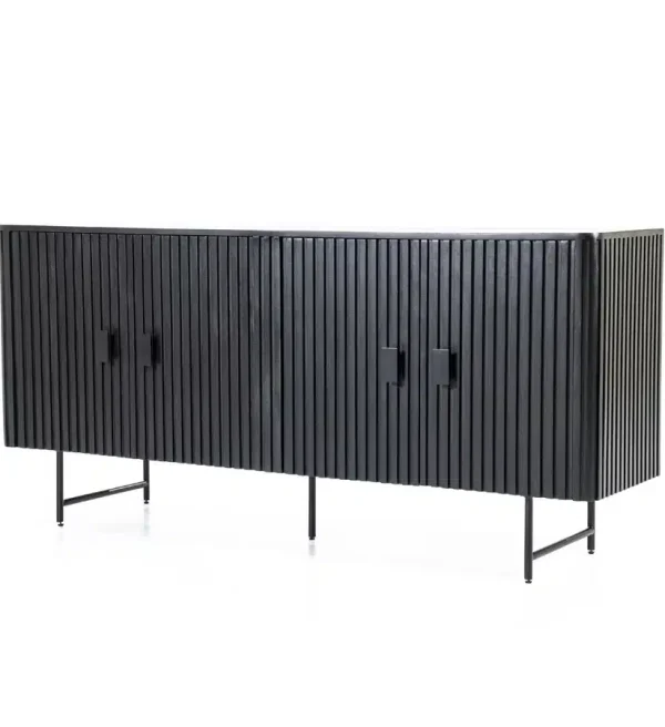 Eleonora dressoir Remi 170x54x68,5 cm mangohout zwart