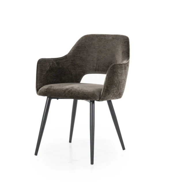 Eleonora eetkamerstoel Esmee met arm bruin